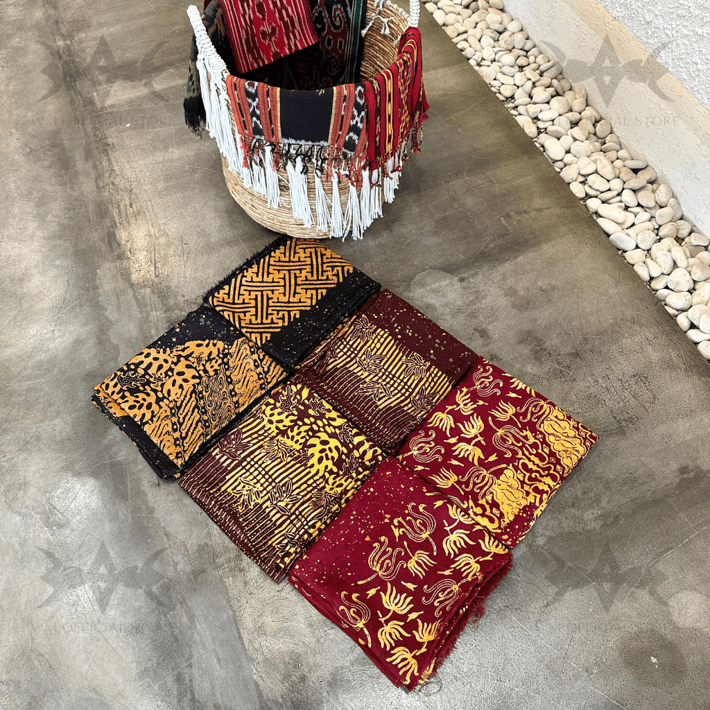Setelan Kain Batik Viscose Motif Kembang/ Kain Batik Setelan