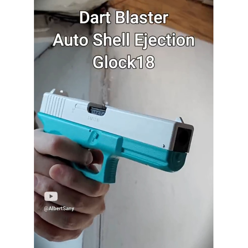 Mainan anak dart blaster Auto/Manual Blowback glock17