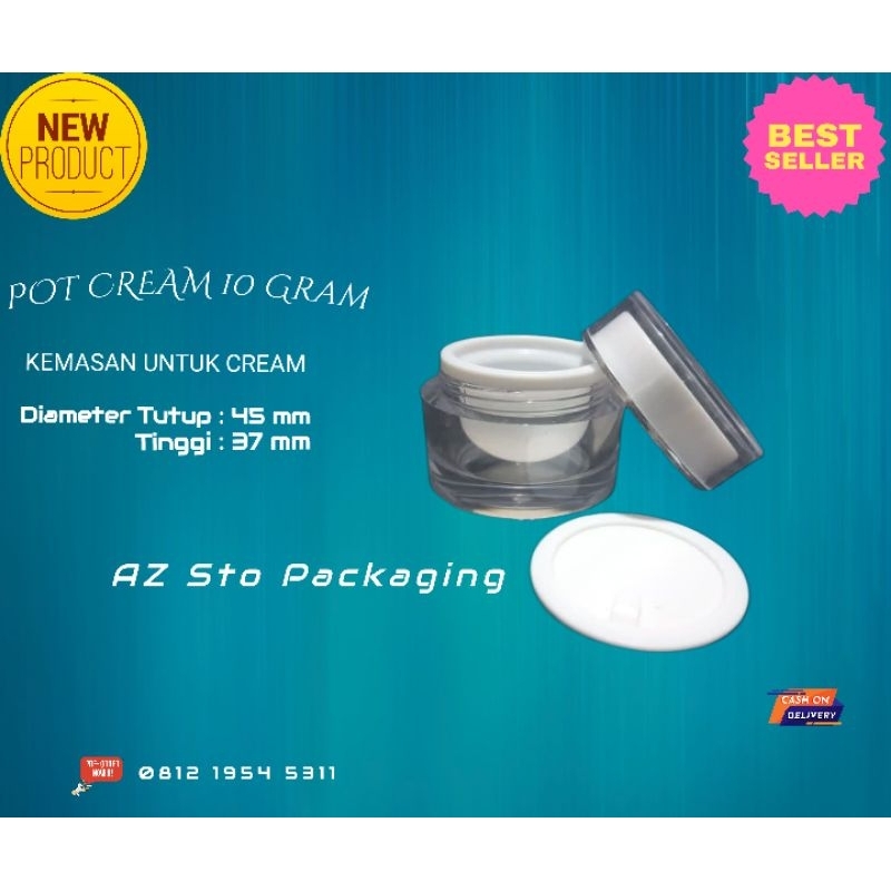 Pot Cream Acrylic Jar 10gr