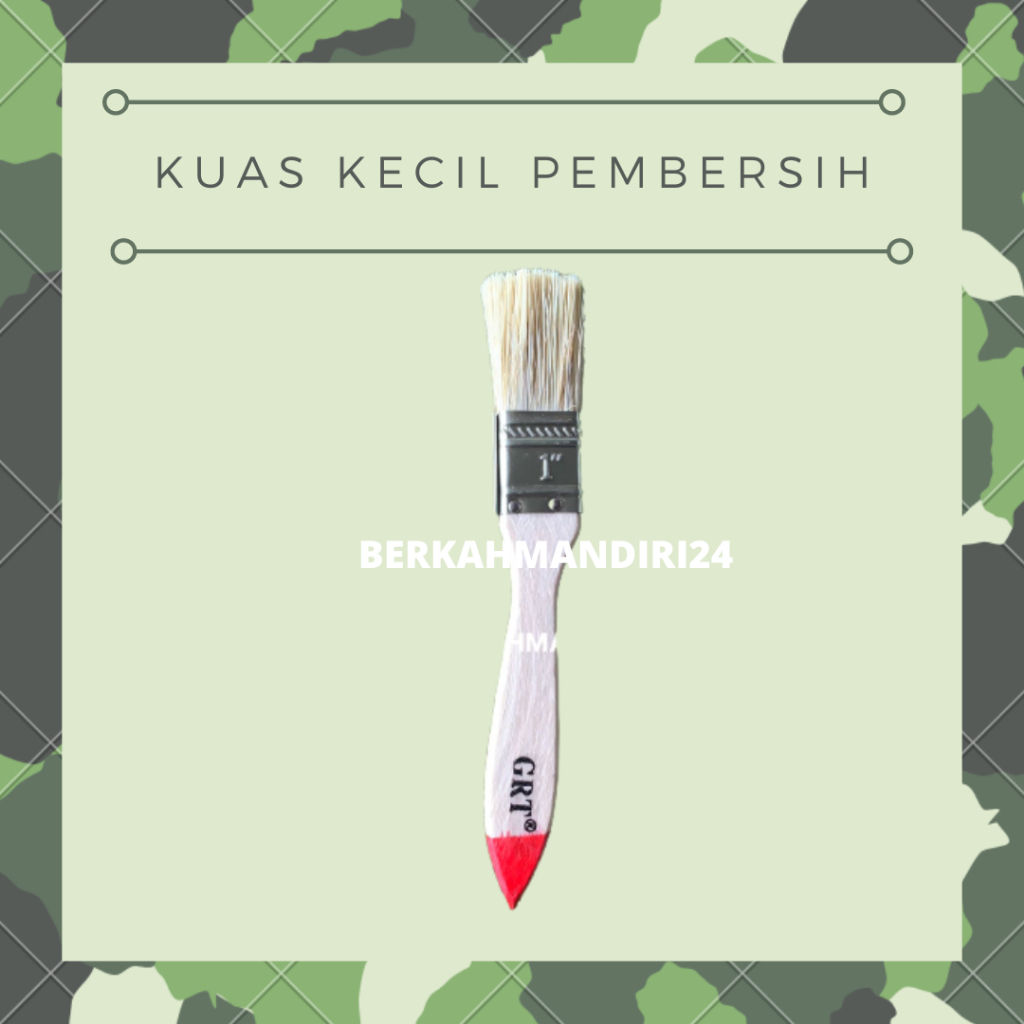 Kuas Kecil Sikat Serbaguna 25.4mm Kuas Kayu Pembersih Debu Kotoran