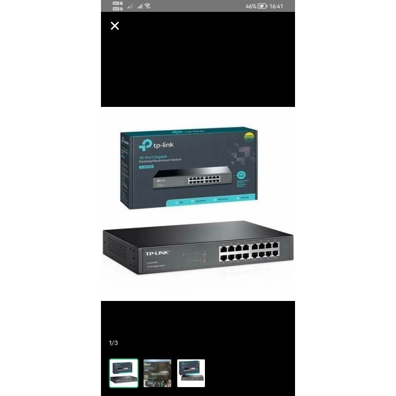 TL LINK SWICTH HUB 16PORT GIgabit TL-SG1016D Gigabit 16port Tl link