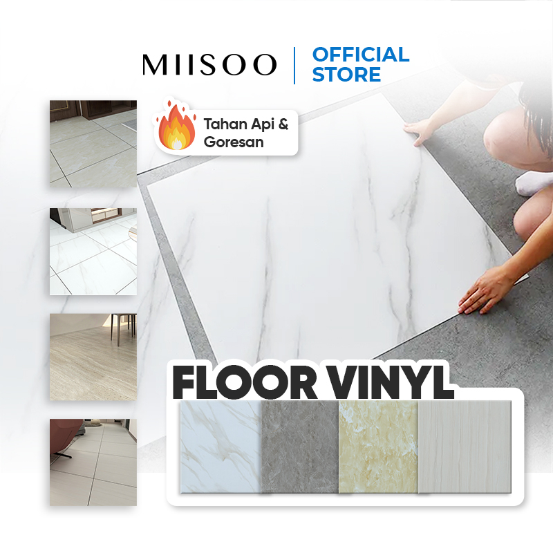 MIISOO Floor Vinyl Persegi motif keramik Lantai Stiker Dengan Lem Wallpaper Vinyl