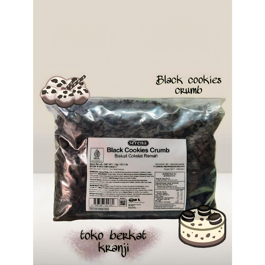 

Black cookies crumb 5x1kg/crt