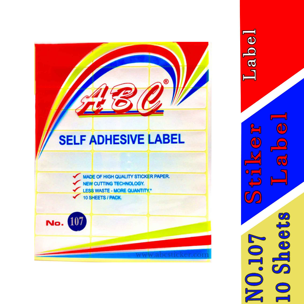 

Label Kertas - Stiker Label - No.107 - 10 Sheets