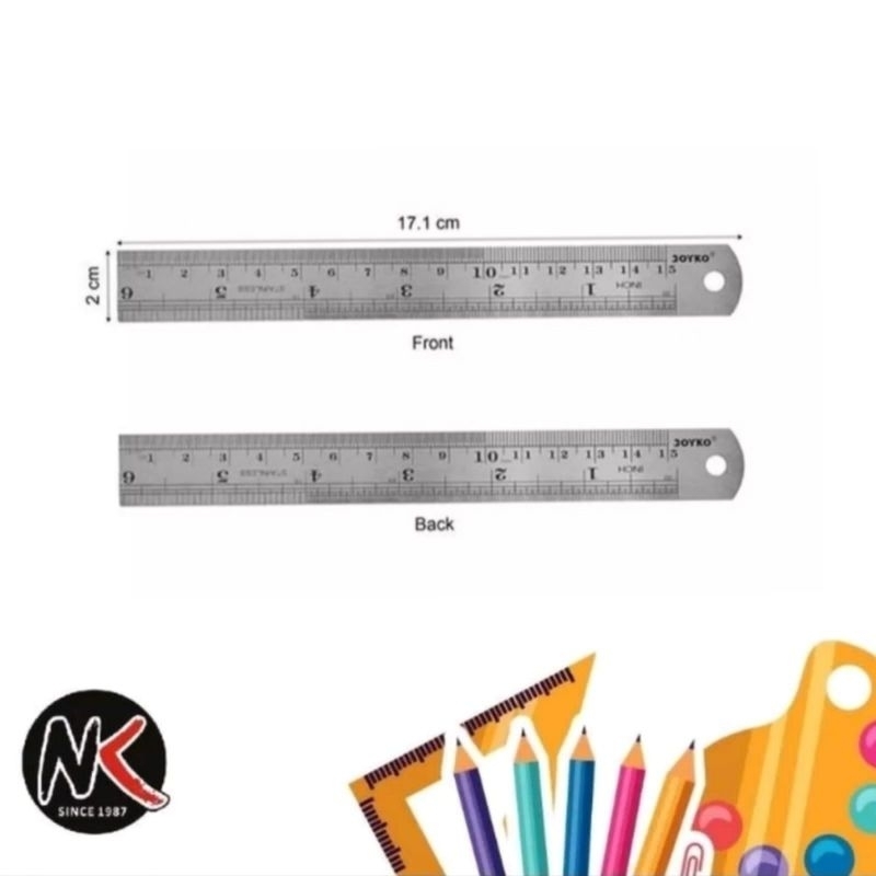 

Penggaris besi mistar 15cm /Ruler Besi JOYKO