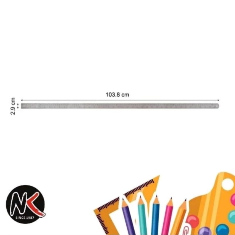 Penggaris besi mistar 1 m/Ruler Besi JOYKO 100 cm