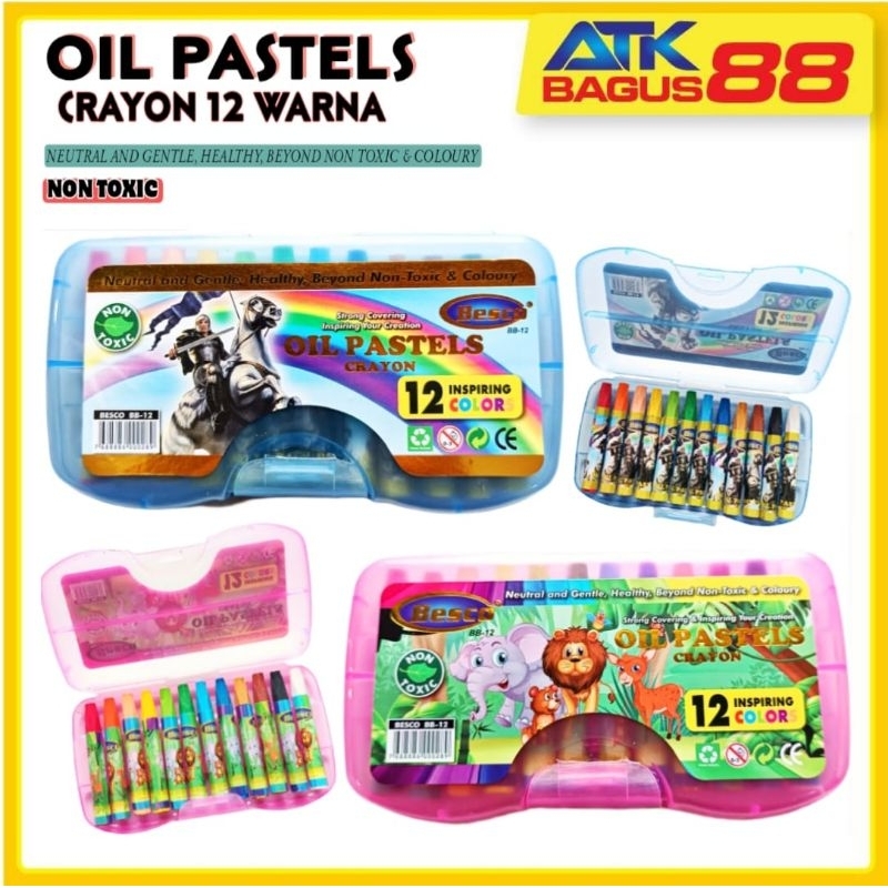 

KRAYON 12 WARNA /1 PACK OIL PASTEL CRAYON ANAK