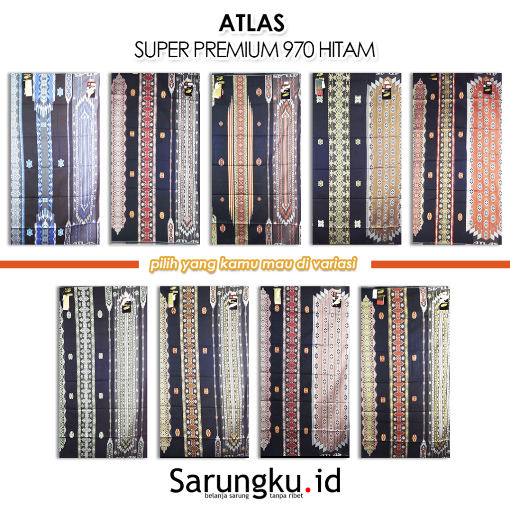 SARUNG ATLAS SUPER PREMIUM 970 BLACK SERIES