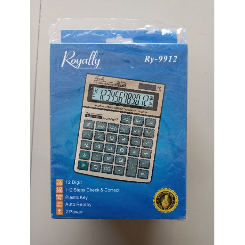 

Kalkulator Royally RY-9912 Calculator 12 Digit Royally RY 9912