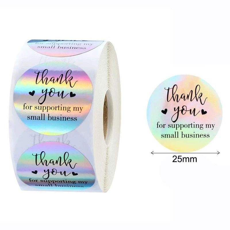 

Stiker Roll Thank You | Stiker Terimakasih Laser Hologram | Stiker Graduation 500 pcs