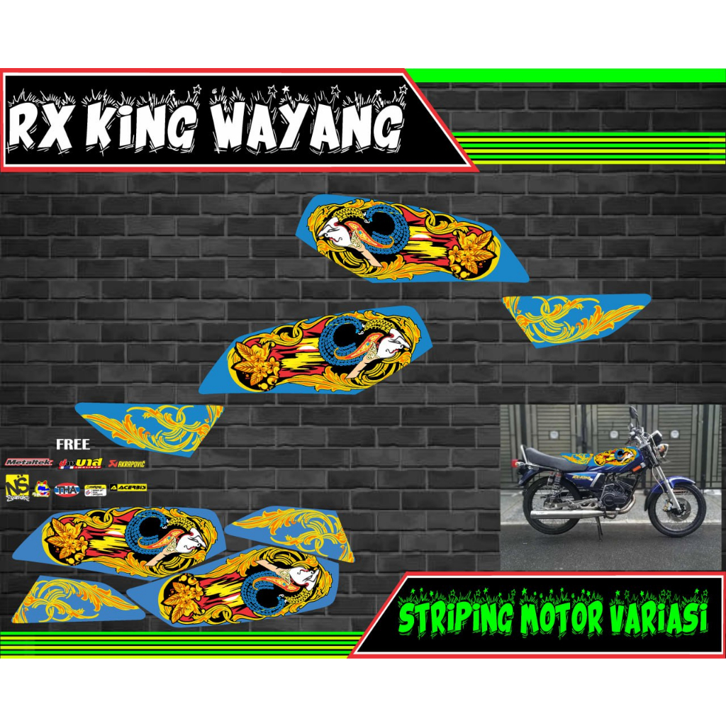 decal striping stiker motor rx king wayang