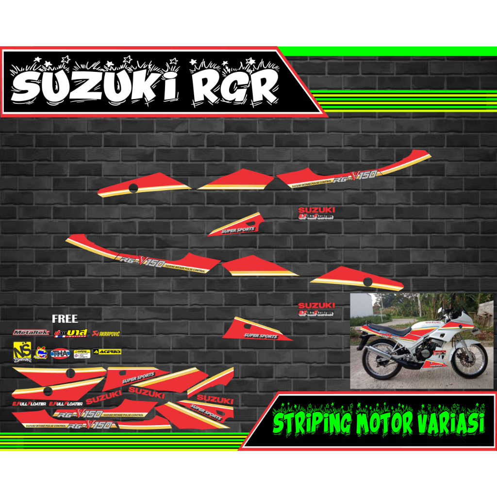 striping stiker motor rgv