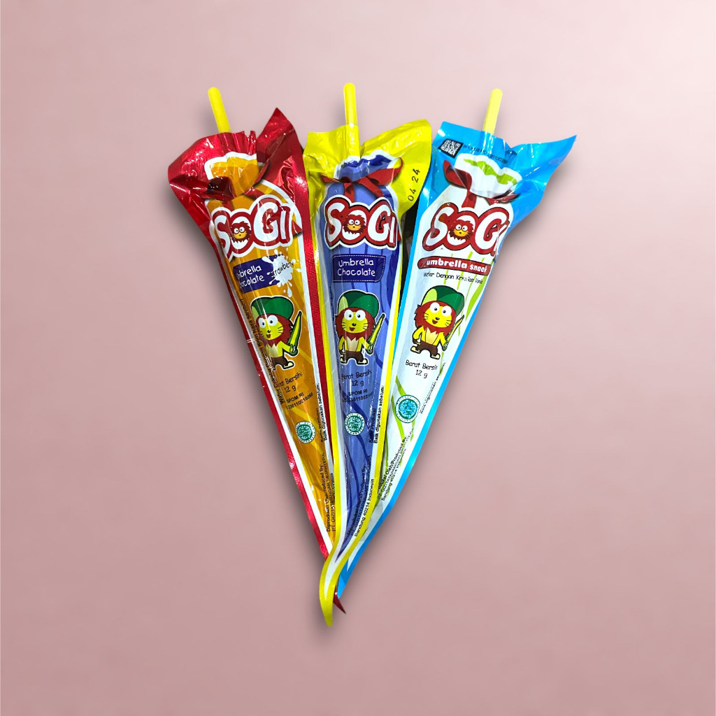 Snack Jadul Sogi Coklat Payung Umbrella Chocolate Makanan Ringan / SOGI Cokelat Payung Coklat