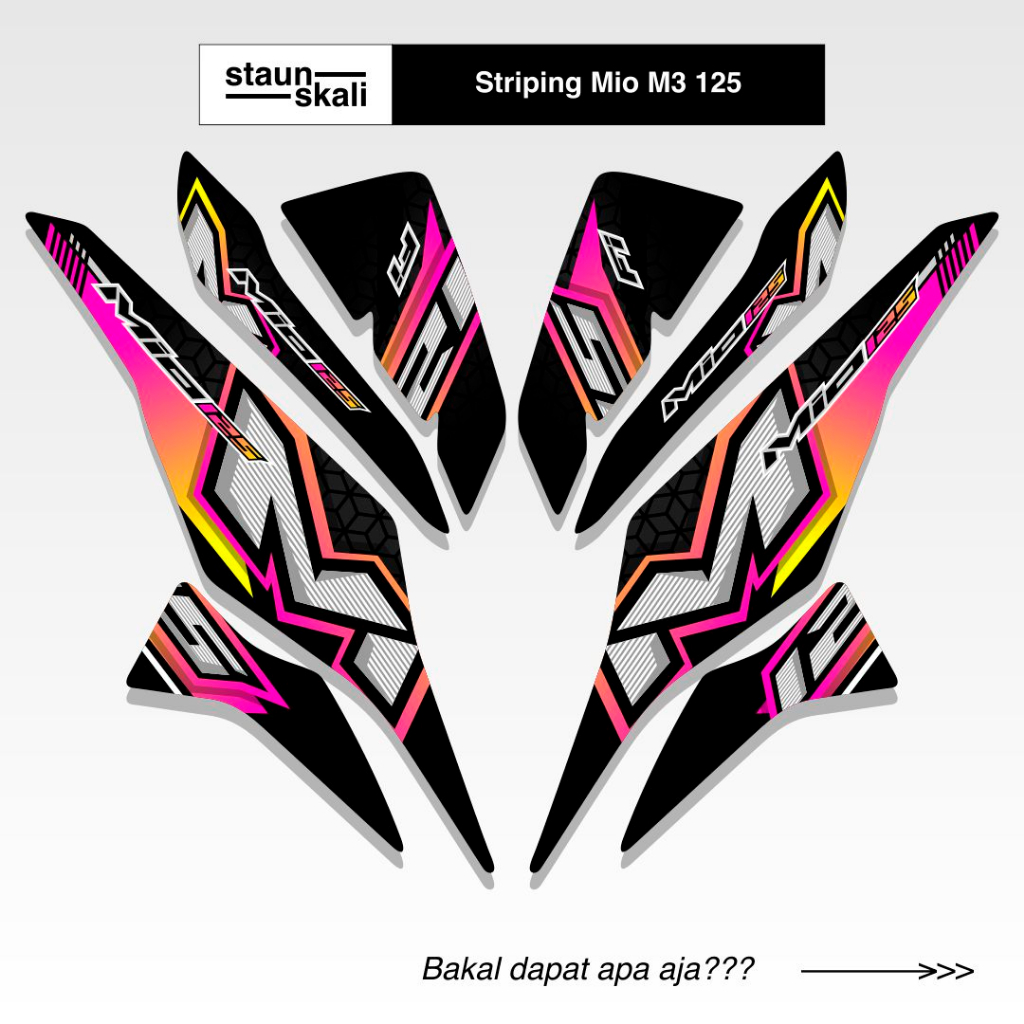 Striping Mio M3 125 Variasi (2) Z 125i Yamaha Full Body 2013 2014 2015 2016 2017 2018 2019 2020 2021