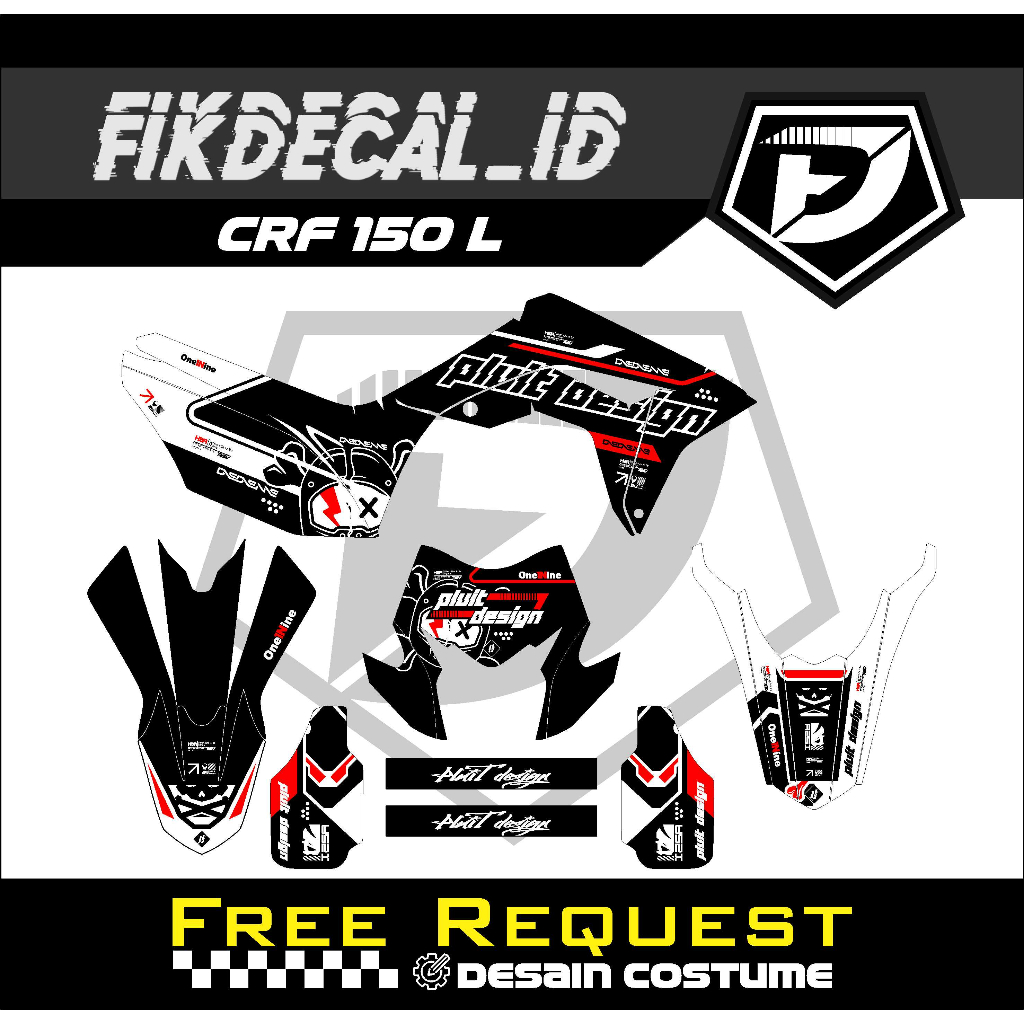 DECAL CRF 150 L FREE CUSTOME DESIGN STIKER CRF 150 L FULL BODY