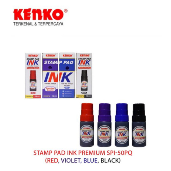 

Kenko Stamp Ink Premium / Tinta Refill Stamp Pad SPI-50PQ ( 4 PCS )