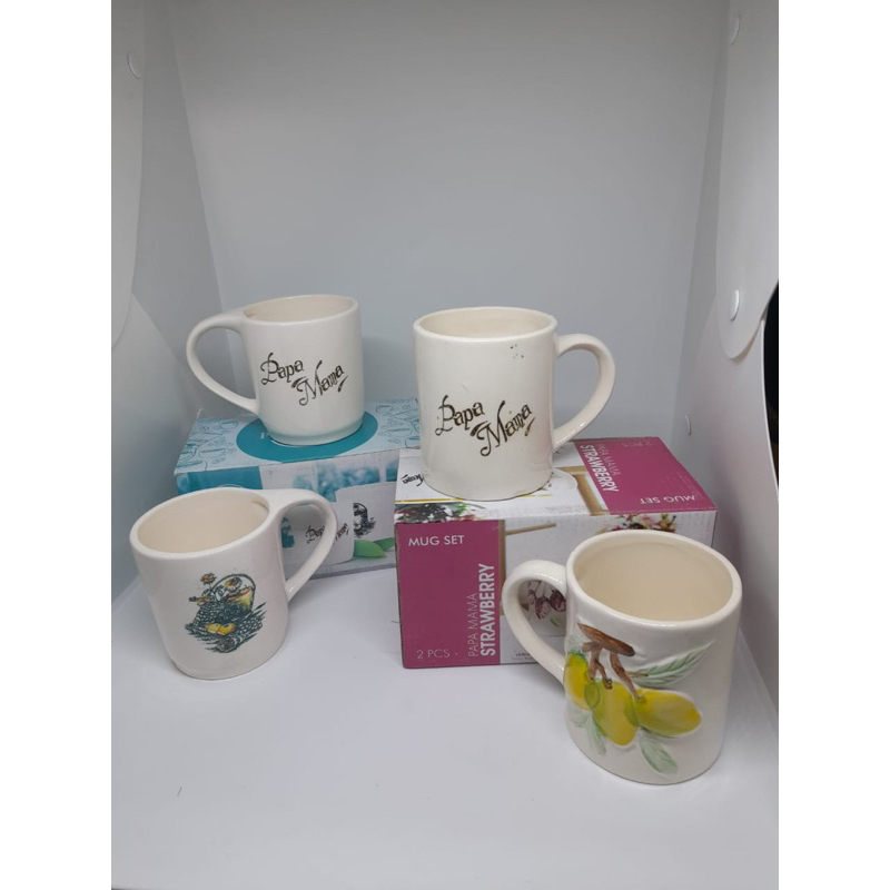 1 Set 2 pcs Gelas Mama Papa \Gelas Kado Pernikahan \Mug Keramik