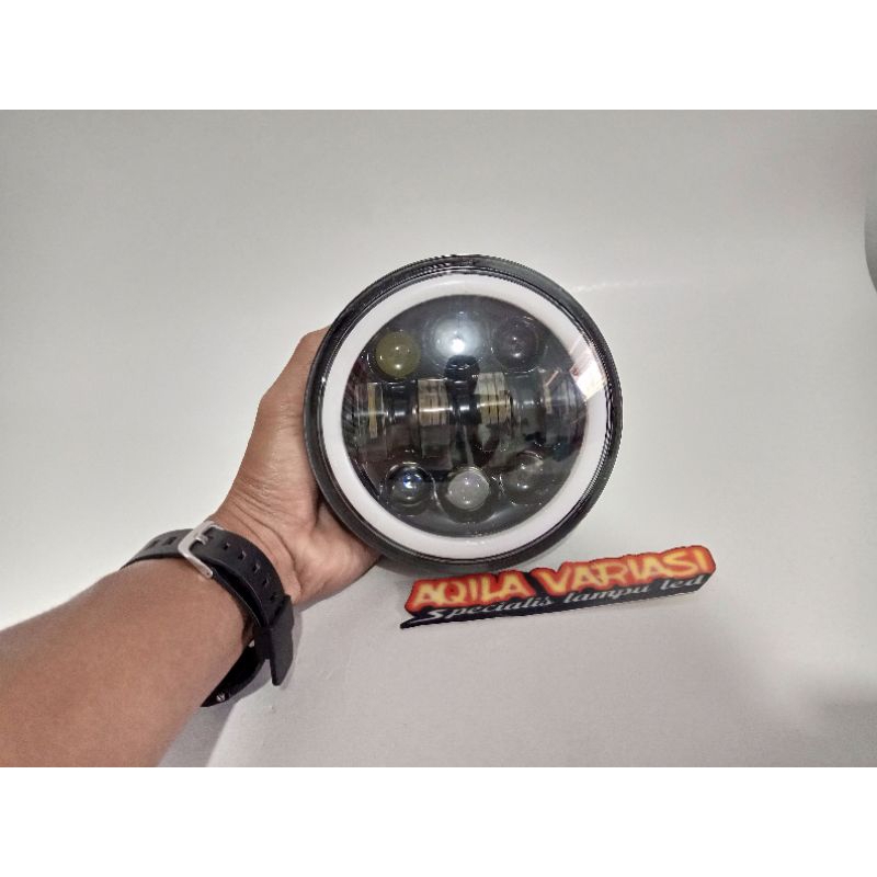Lampu utama 5,75 INCH BULAT MOTOR MOBIL SOKET H4