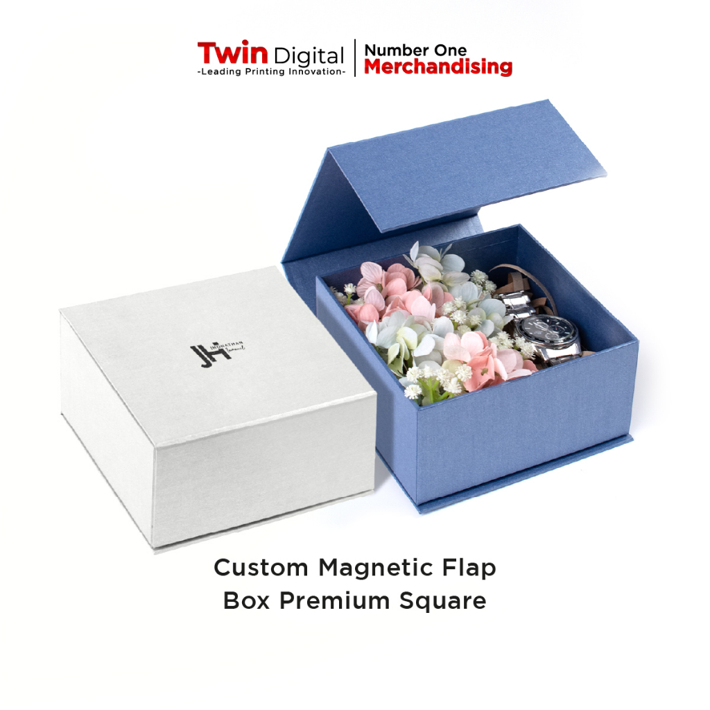 

Twindigital Custom Magnetic Flap Box Premium Square Bridesmaid Box - Kotak Kado Wisuda Hampers Wedding