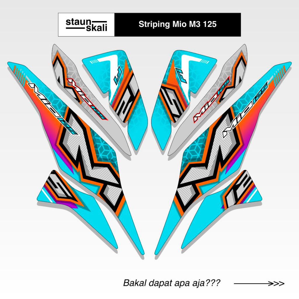 Striping Mio M3 125 Variasi (3) Z 125i Yamaha Full Body 2013 2014 2015 2016 2017 2018 2019 2020 2021