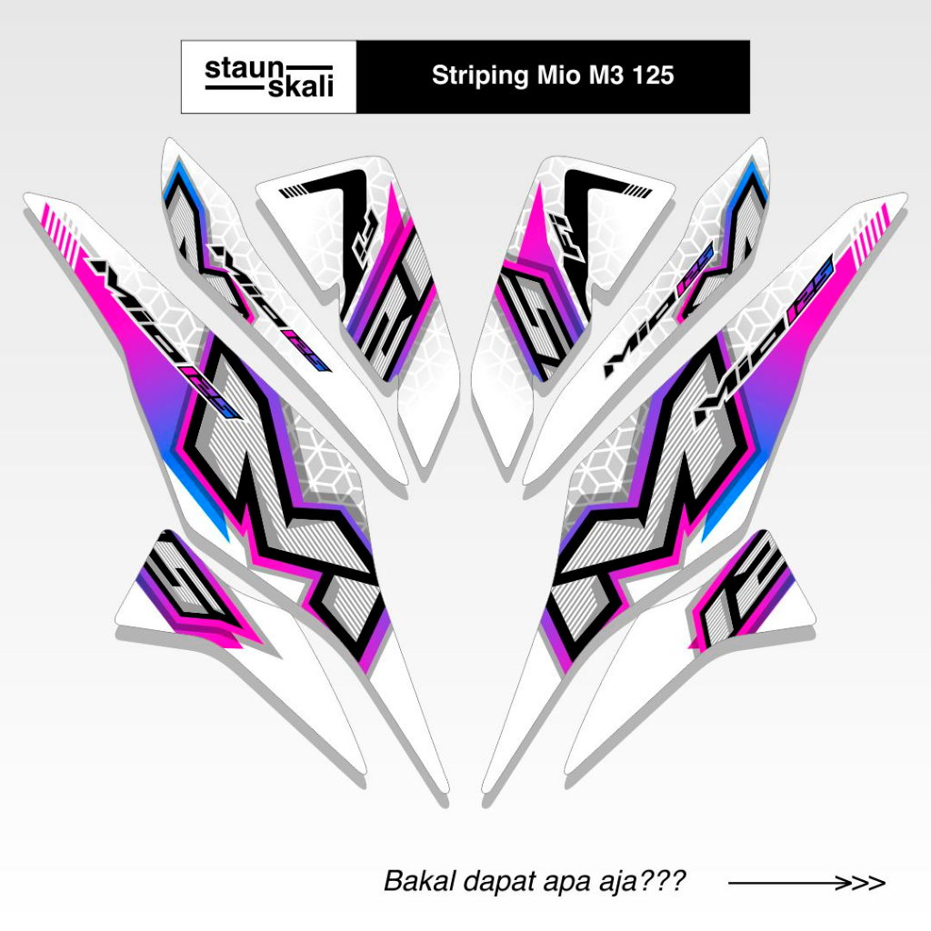 Striping Mio M3 125 Variasi (4) Z 125i Yamaha Full Body 2013 2014 2015 2016 2017 2018 2019 2020 2021