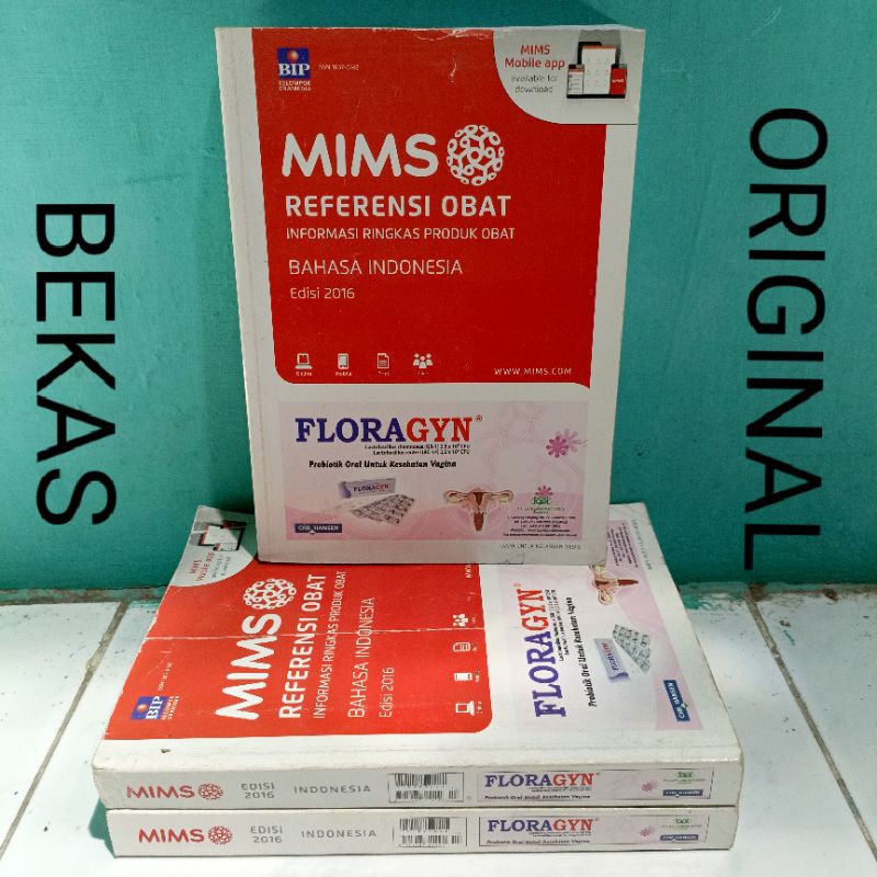 Buku MIMS REFERENSI OBAT Informasi Ringkas Produk Obat Edisi 2016 - Bahasa Indonesia - Floragyn - BI