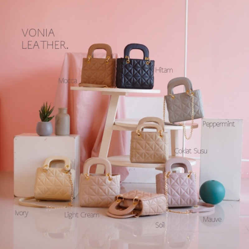Vonia Leather - Tas wanita jinjing/tenteng/premium import