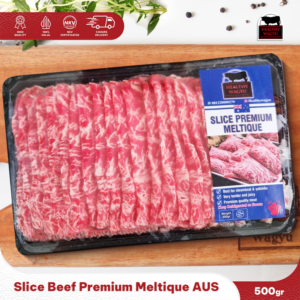 

Slice Beef Meltique Hokubee Import Australia Halal 500gr HealthyWagyu