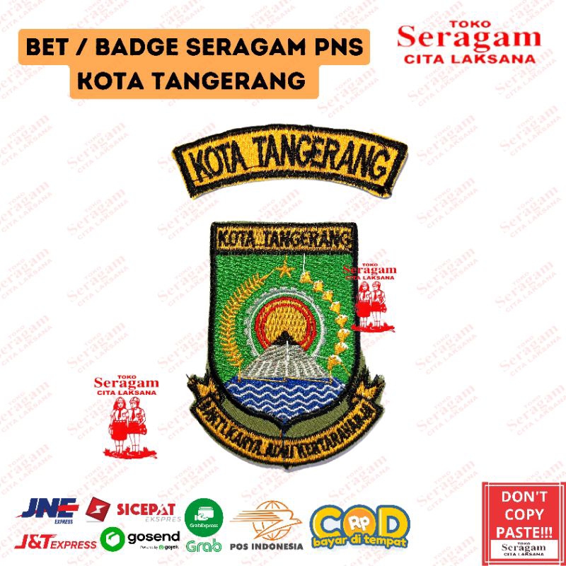 Badge / Emblem / Bet / Logo Seragam PNS Kota Tangerang Bordir