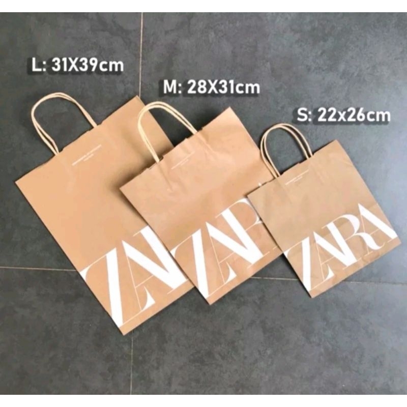 

paperbag zara S M L XL