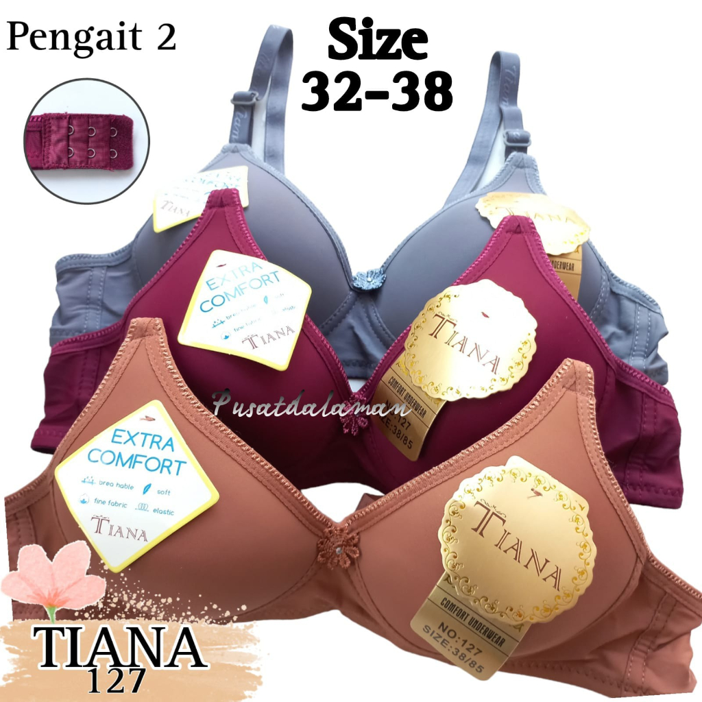 TIANA 339 127 BRA BUSA POLOS TANPA KAWAT KAIT 2 CUP A KECILSIZE 32-38