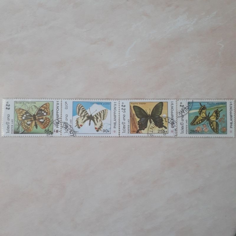 

Perangko Laos Butterflies Tahun 1991 set 4pcs