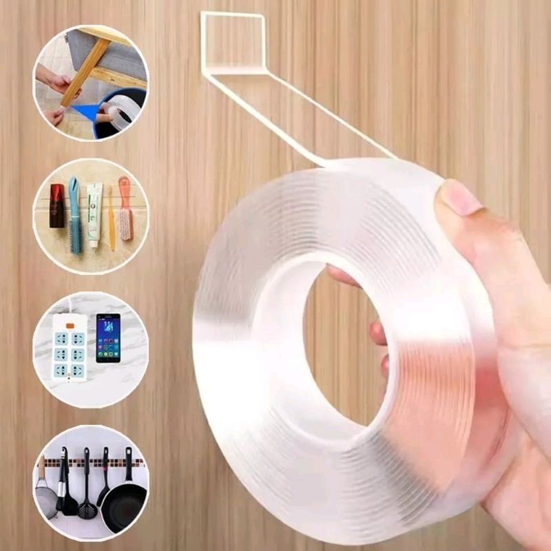 

double tape / isolasi nano / isolasi bening / nano tape