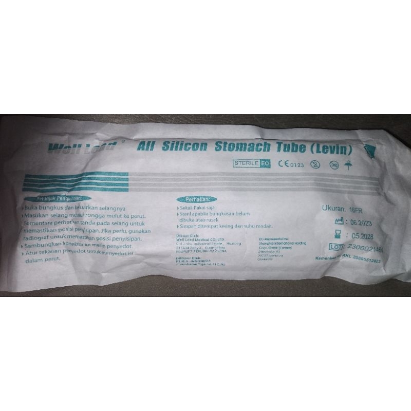 well lead silicon stomach tube/NGT 16