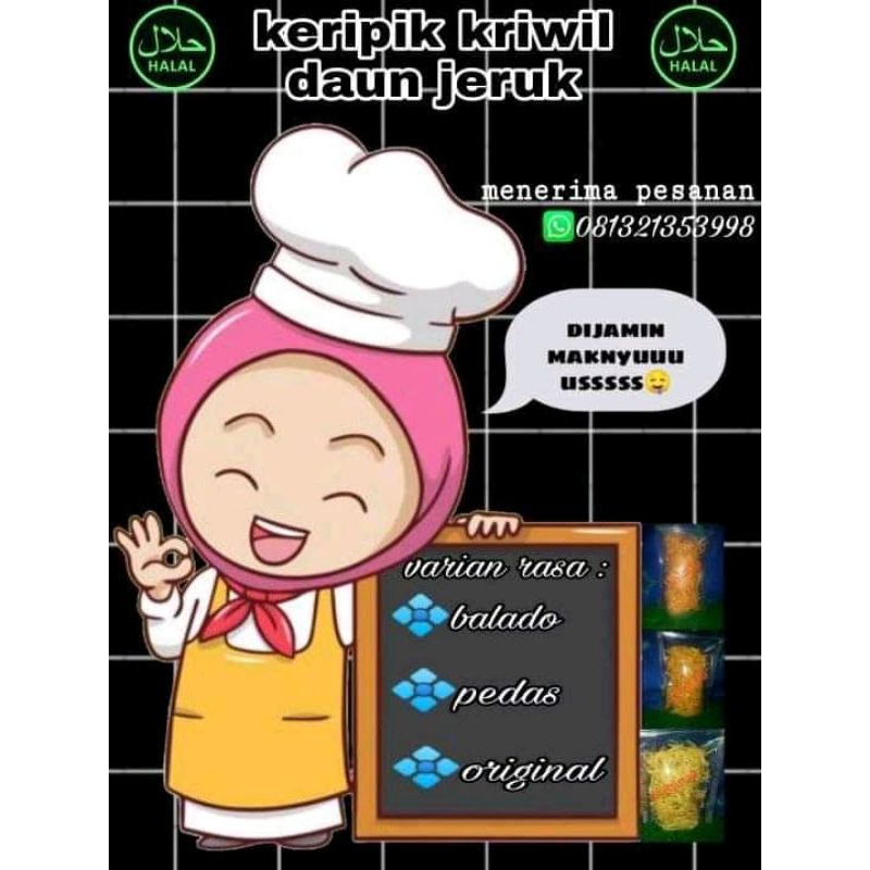 

KERIPIK SINGKONG KRIWIL DAUN JERUK PEDAS,GURIH DAN KRENYESS