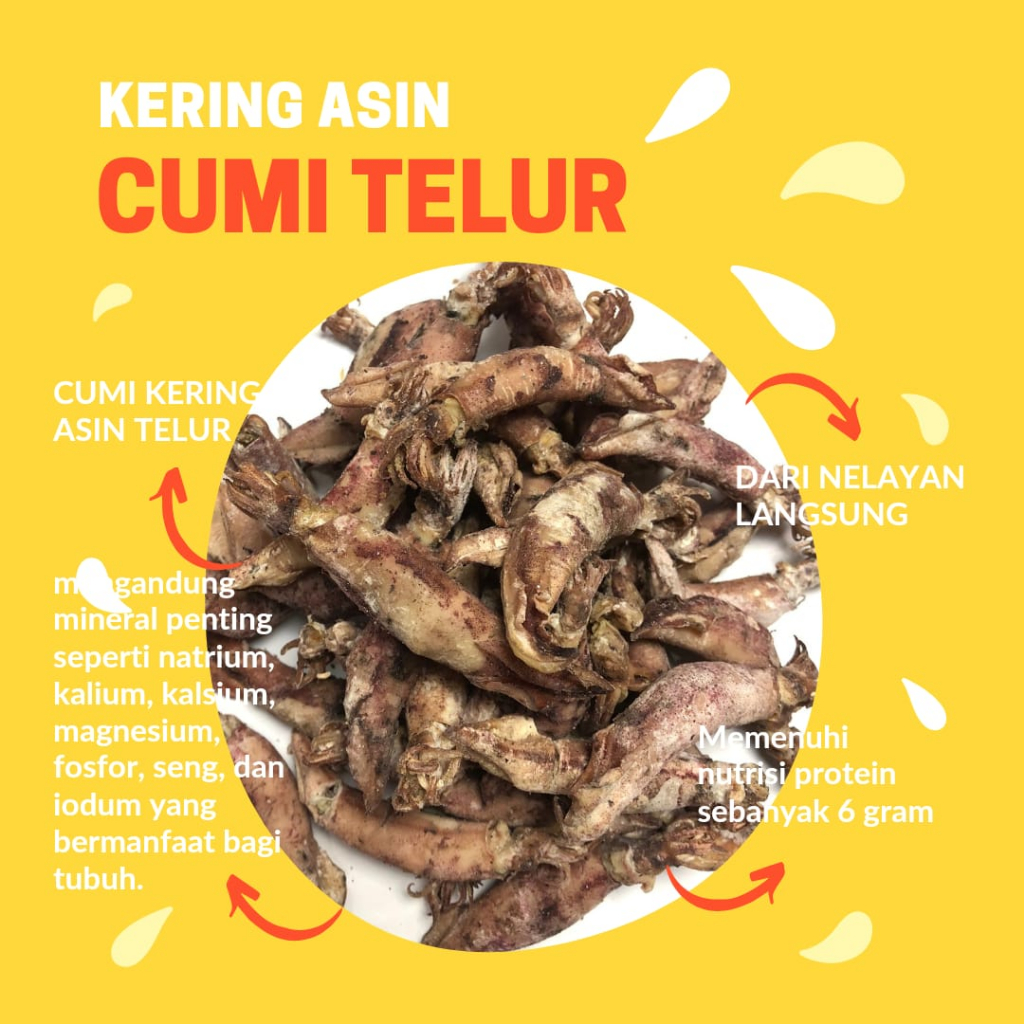 

Cumi Telor SERBA 1KG Baby Cumi Murah Ikan Asin Udang Rebon Jambal Roti Teri Medan Asli