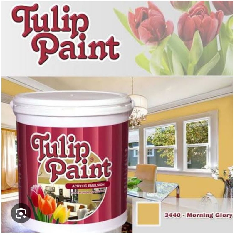 Cat dinding tembok exterior tulip pilihan warna kalem nude kekinian kemasan 4,5kg murah surabaya sid