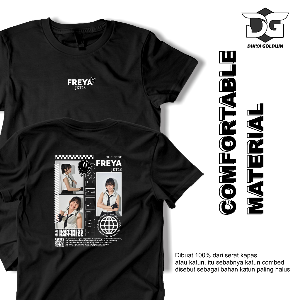T Shirt Kaos Freya jkt48 New Era Freyana Jaya Wardna Baju Pria Wanita Distro Branded Original 100% T