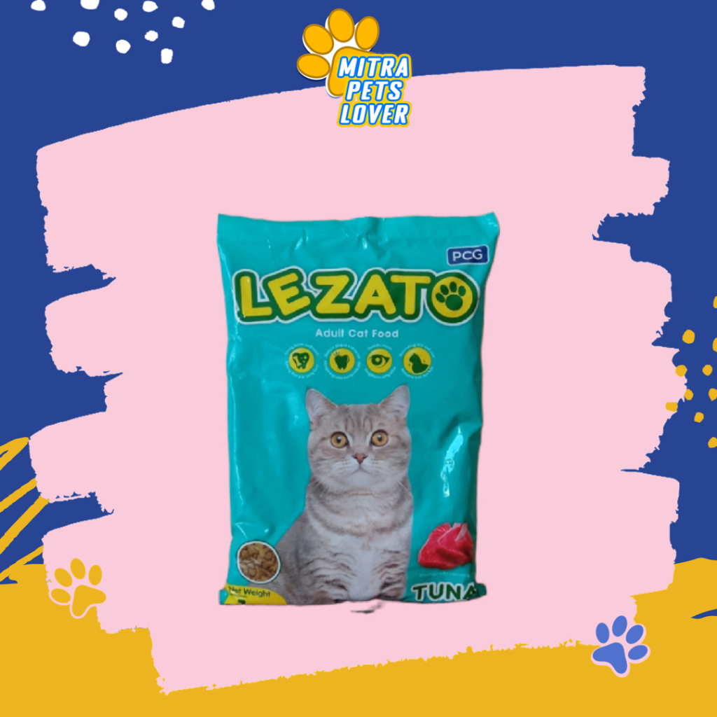 MAKANAN KUCING - LEZATO 1KG - PREMIUM FOOD DRY CAT FOOD PAKAN KUCING KITTEN KERING, pelet kucing