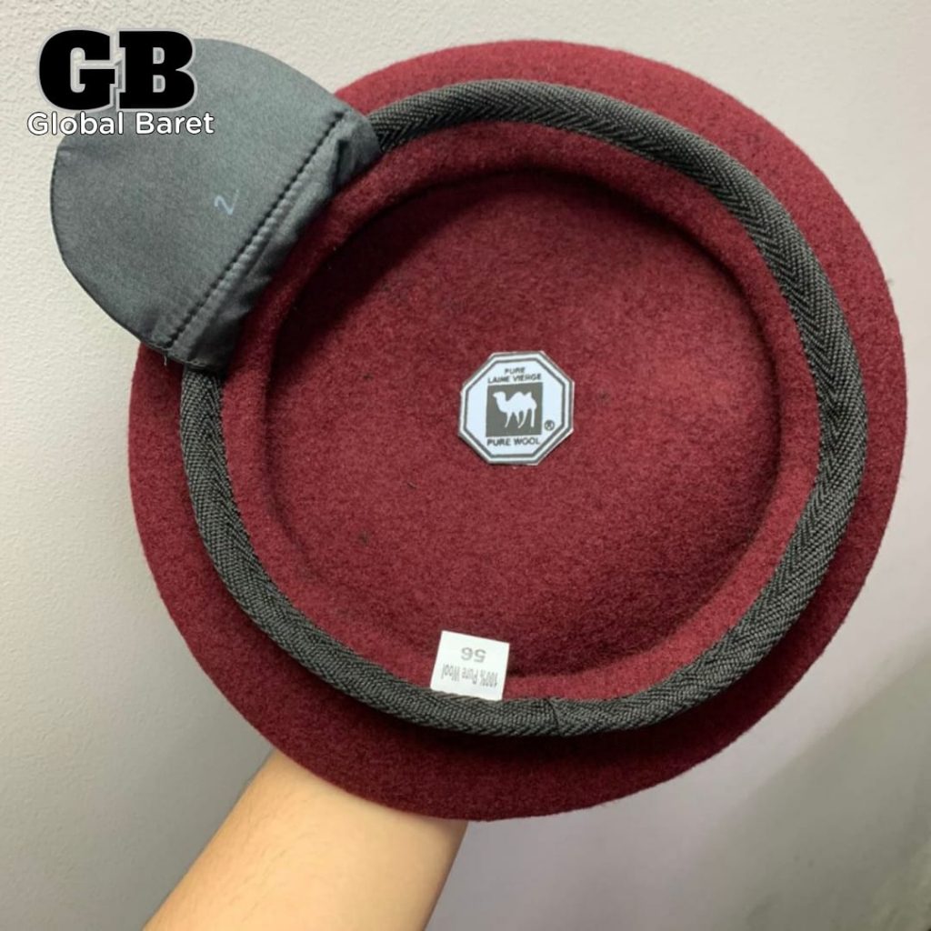 Baret Kemenkumham / Polsuspas / Lapas / Merah Maroon Baru , Camel Asli Logo Onta Hitam