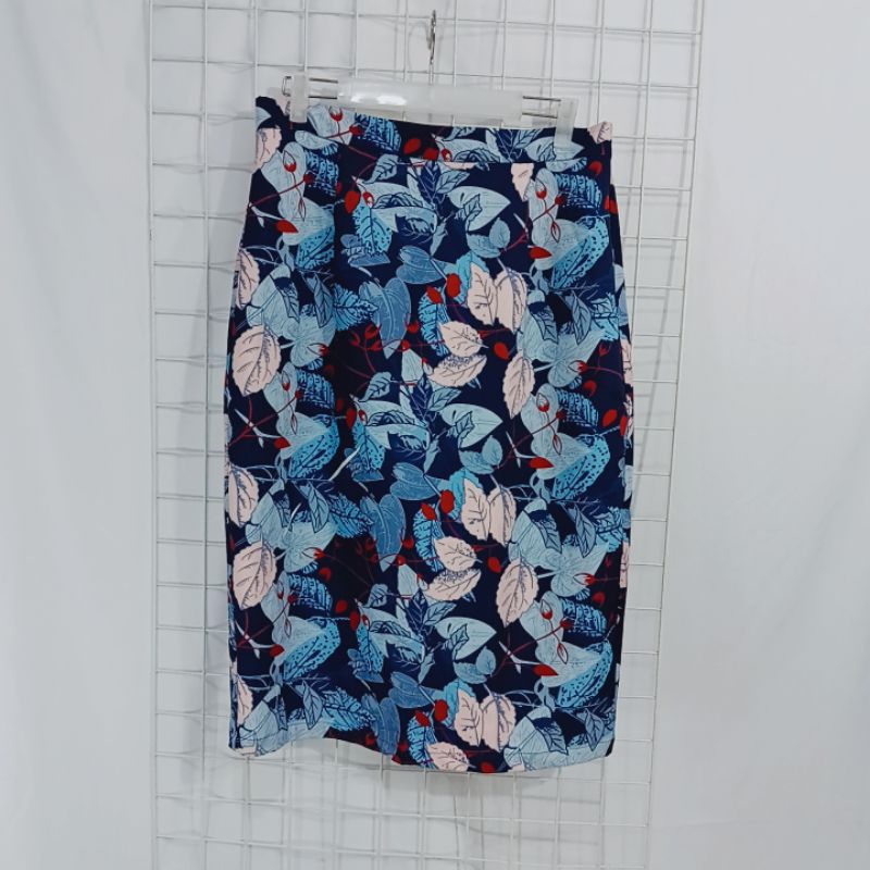 Love Bonito Blue Motif Skirt
