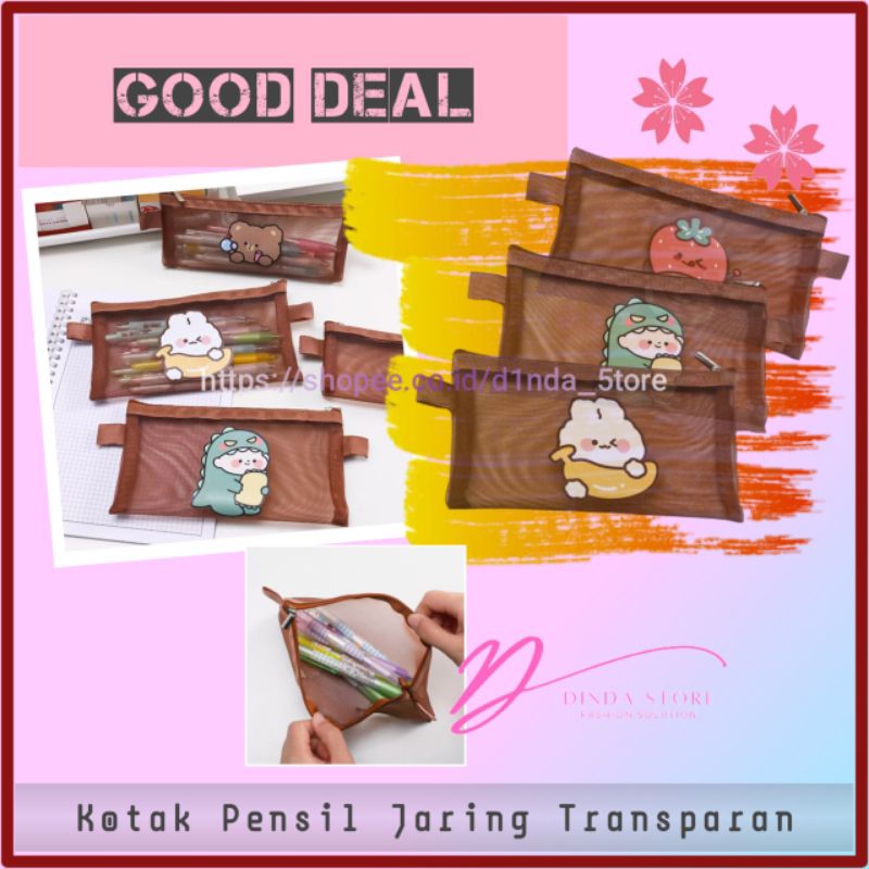 

Tempat Pensil Kotak Alat Tulis Aesthetic Perlengkapan Sekolah Korea Banjarmasin Coklat Transparan Cute Lucu Tepak Kantor Murah Besar Sedang Pouch Kosmetik Kunci Aksesoris Jaring