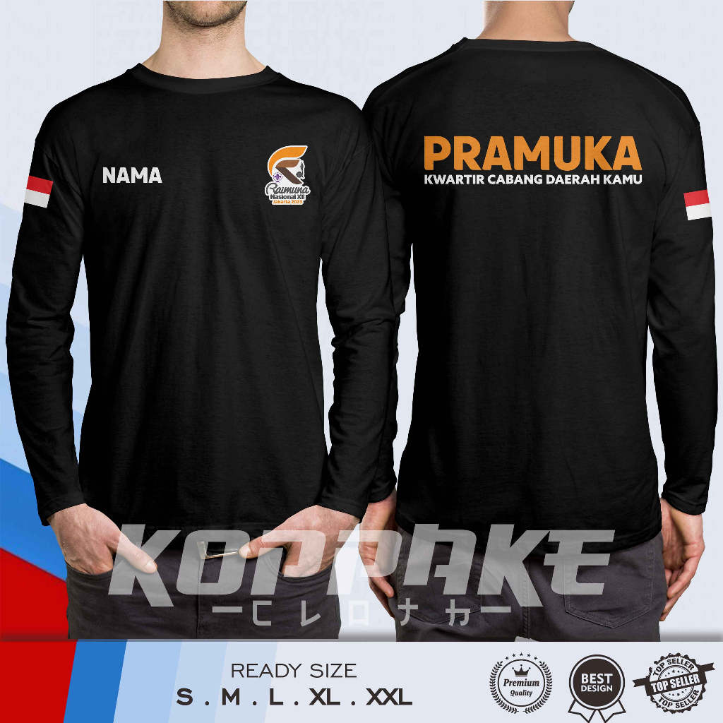 Kaos Raimuna Nasional XII Jakarta 2023 Pramuka Gratis Nama dan Kwarting Cabang Daerah Kamu Lengan Pa