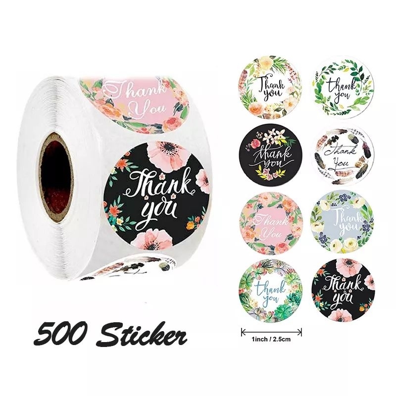 

❤Afnansa❤ [1 Roll isi 500] Stiker Label Makanan Ucapan Thank you