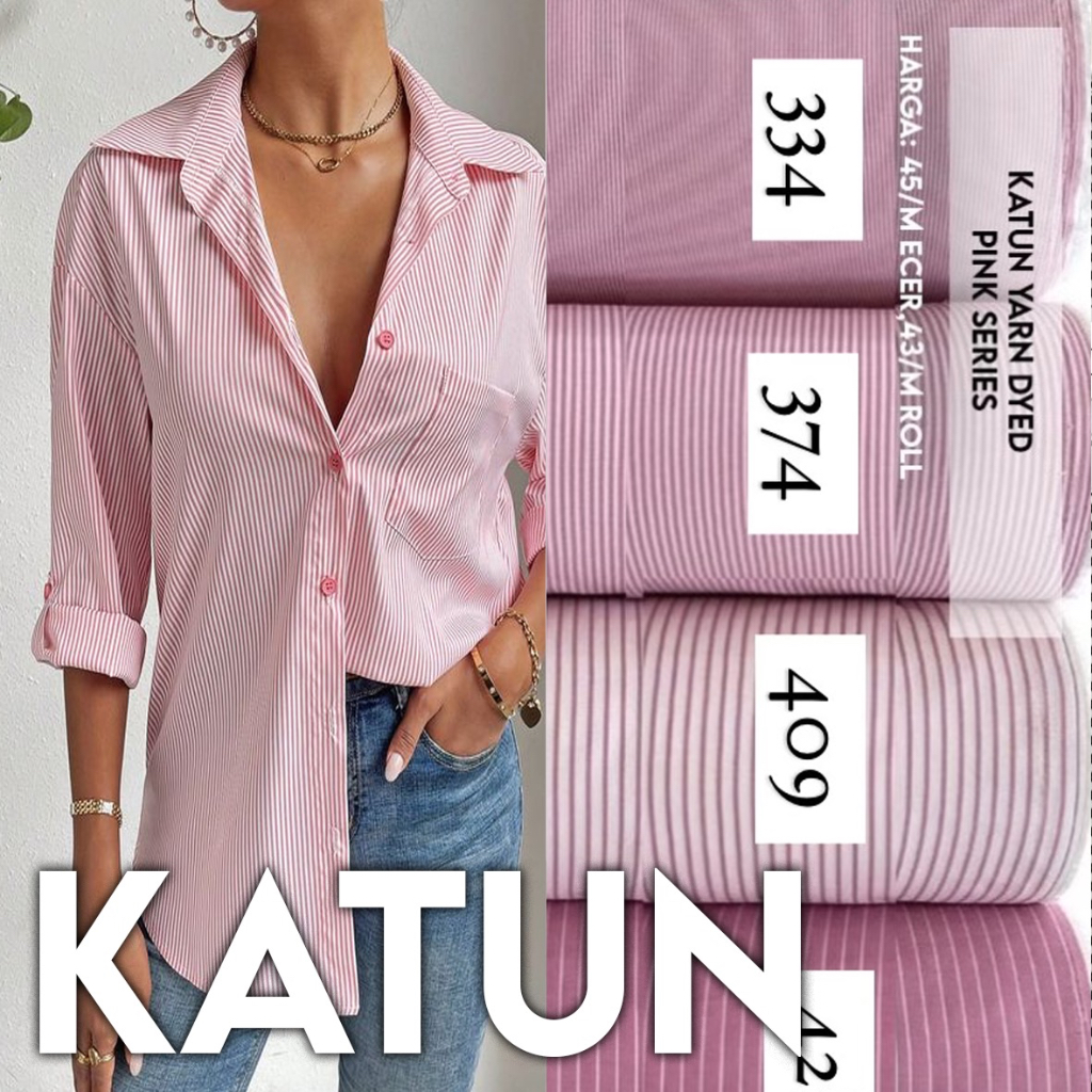 Katun Yarn Dyed Pink Series