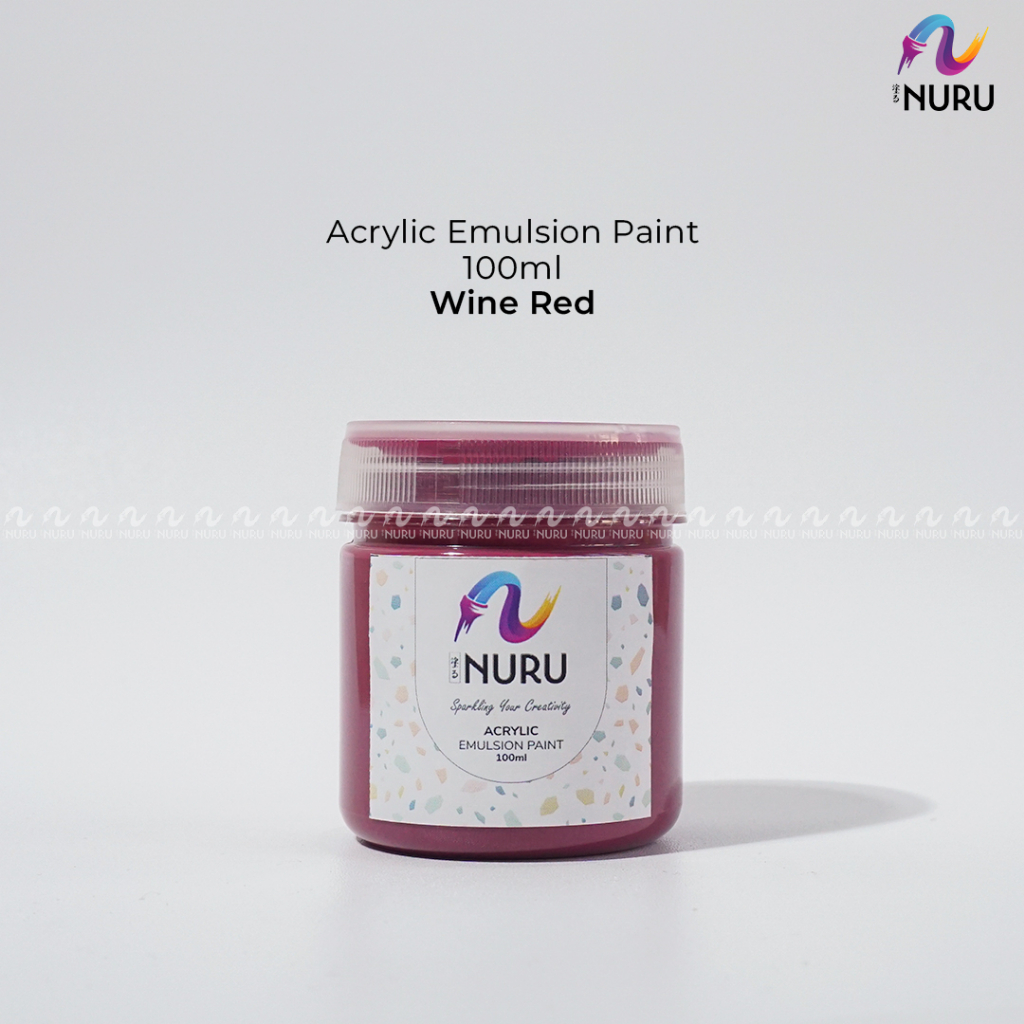 

Nuru Acrylic Emulsion Paint / Cat Akrilik | Wine Red 100ml
