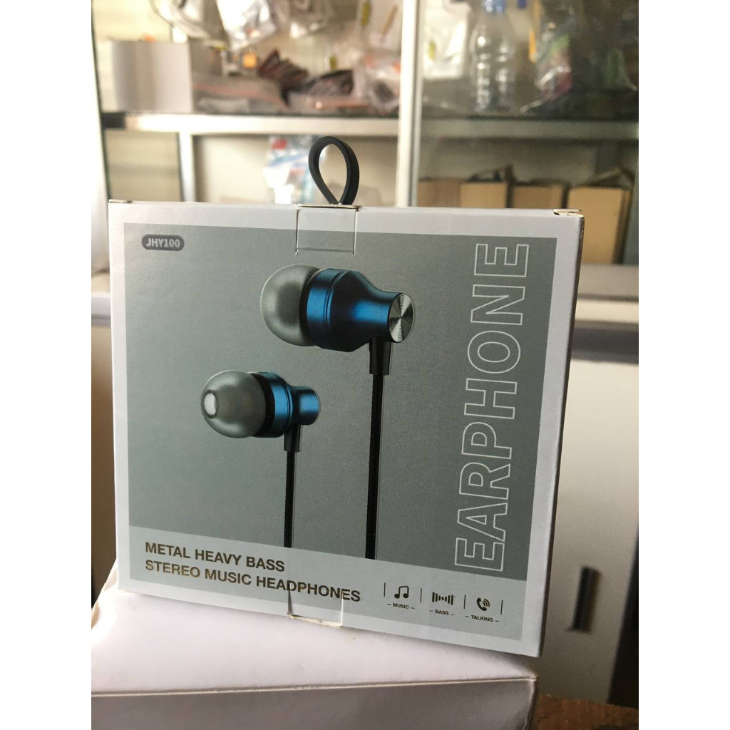 Headset / Earphone JHY-100 Super Bass Metal Headset Bass Stereo Earphone