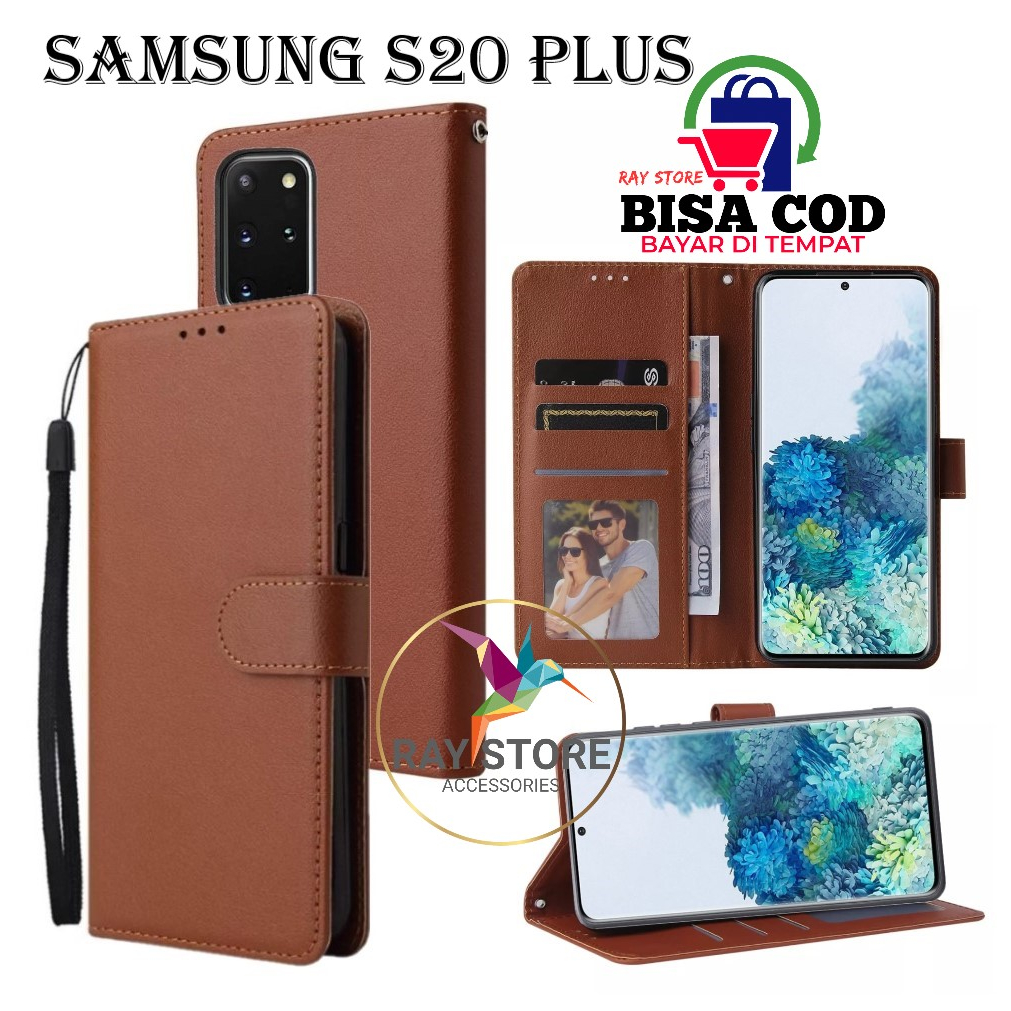 SAMSUNG S20 PLUS FLIP LEATHER CASE PREMIUM-FLIP WALLET CASE UNTUK SAMSUNG S20 PLUS