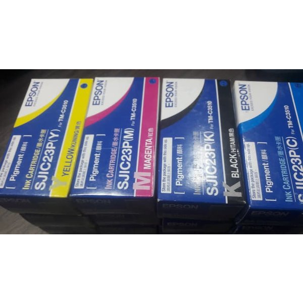 Tinta Epson SJIC23P Black, Cyan, Magenta, Yellow ORIGINAL
