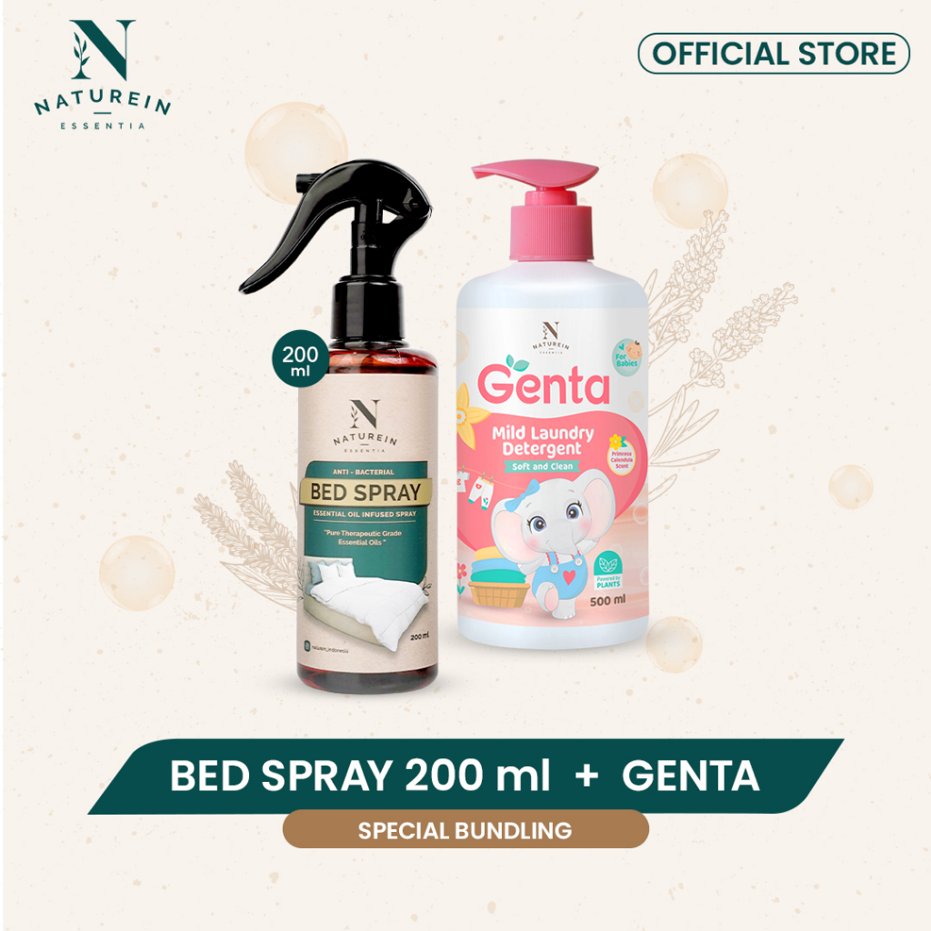 Paket Bundling Bed Spray 200 ml & Genta Mild Laundry Detergent 500 ml